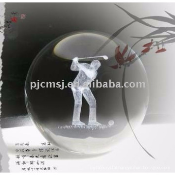 3d laser engraved Crystal ball for souvenirs